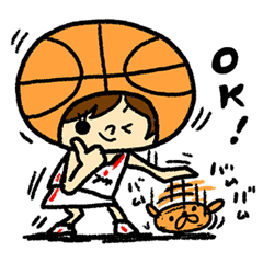 [LINEスタンプ] がんばれ！バスケットボール