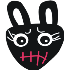 [LINEスタンプ] Black face in my line-3