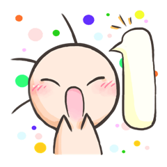 [LINEスタンプ] Three Hair Hsien (Let's talk in English)