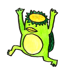 [LINEスタンプ] 活発な河童