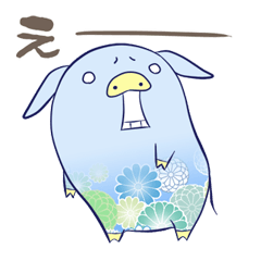 [LINEスタンプ] 和柄ブタ