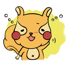 [LINEスタンプ] The lazy squirrel！