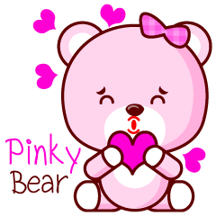 [LINEスタンプ] Pinky Cute Bear