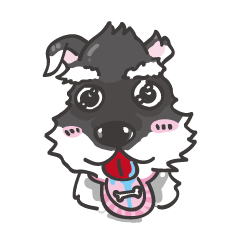 [LINEスタンプ] Schnauzer-Snowball