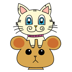 [LINEスタンプ] Cat with Bear