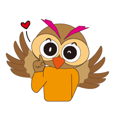 [LINEスタンプ] ふくろうキャラのフクぴ