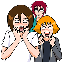 [LINEスタンプ] crazy 3 friend
