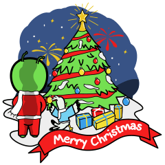 [LINEスタンプ] Gong ＆ Friends on Christmas New Yearの画像（メイン）