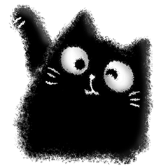 [LINEスタンプ] The Black Cat is Sweet