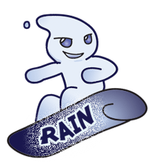 [LINEスタンプ] Rain - Water Element Character (EN)