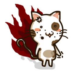 [LINEスタンプ] Resentful cat PUPU (japanese)