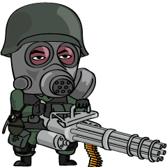 [LINEスタンプ] army commando