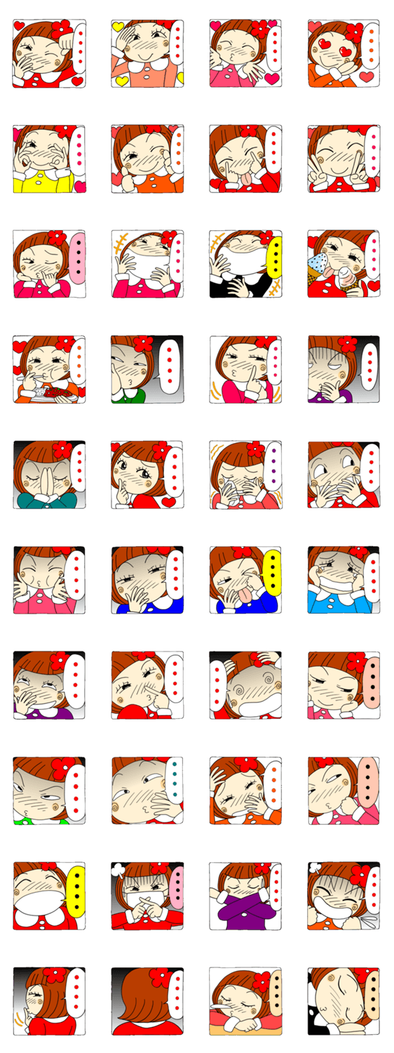 ひま子ちゃん16 フェイス40のスタンプ詳細