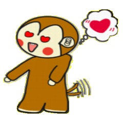[LINEスタンプ] プチギャル猿