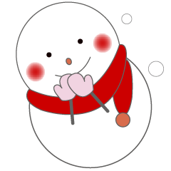 [LINEスタンプ] かわいい雪だるまちゃん
