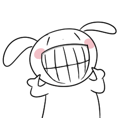 [LINEスタンプ] Usagi Rabbit - Just Laughingの画像（メイン）