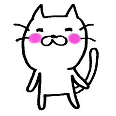 [LINEスタンプ] しろ猫