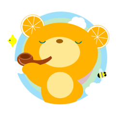 [LINEスタンプ] オレンジクマの今日の気分の画像（メイン）
