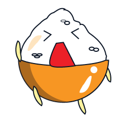 [LINEスタンプ] Little Rice Bucket