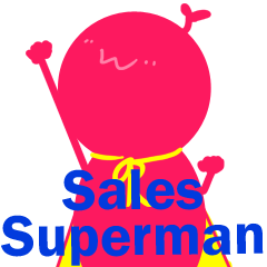 [LINEスタンプ] sales superman (ENGLISH)