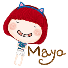 [LINEスタンプ] Listen maya say