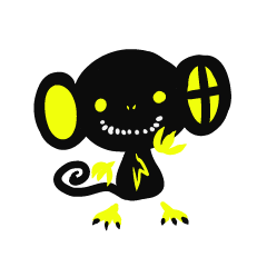 [LINEスタンプ] Shadow monkey light up！