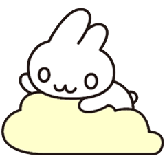 [LINEスタンプ] くものりうさちゃん