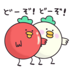 [LINEスタンプ] 無表情なトマとりさん