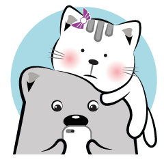 [LINEスタンプ] Cat-ty ＆ Bear-ry