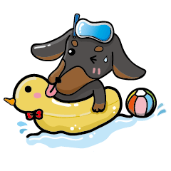 [LINEスタンプ] wiener dog