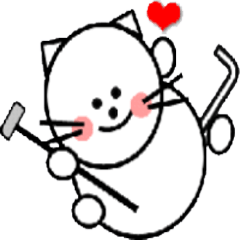 [LINEスタンプ] にゃんころん☆とゴルフ友達