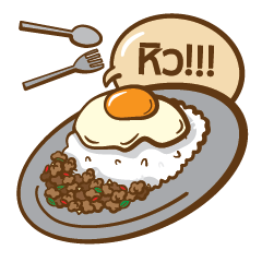 [LINEスタンプ] Food Attack (TH)