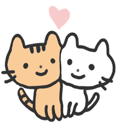 [LINEスタンプ] LOVE♡ドキドキが止まらない！恋する猫の画像（メイン）