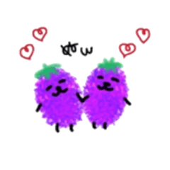 [LINEスタンプ] fat rice eggplant