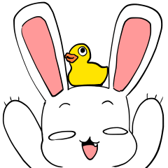 [LINEスタンプ] うさぎさんが楽しそう2