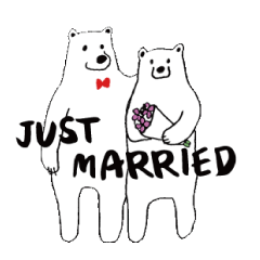 [LINEスタンプ] wedding bearの画像（メイン）