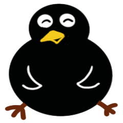 [LINEスタンプ] Little Blackbird small point 2