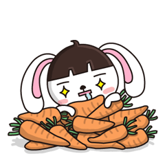 [LINEスタンプ] Rabbit came