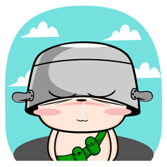 [LINEスタンプ] Soy the grumpy soldier