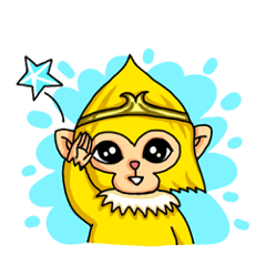 [LINEスタンプ] Gold monkey "Sun Shao-maou"