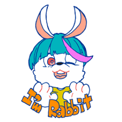 [LINEスタンプ] I'm rabbit！！！の画像（メイン）