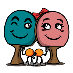 [LINEスタンプ] Peggy and Paul, the Ping Pong Buddy