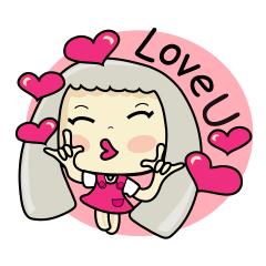 [LINEスタンプ] Ploy: Girl in colorful world (Eng ver.)