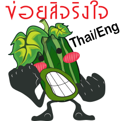 [LINEスタンプ] Cucumbe cartoon thai V.Isanの画像（メイン）