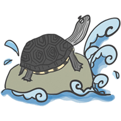 [LINEスタンプ] Turtles like to sleep