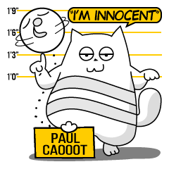 [LINEスタンプ] PAUL, THE CAT WITH THE INVISIBLE BALL