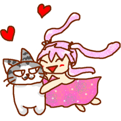[LINEスタンプ] ちびきゃなとアッシュ 