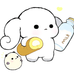 [LINEスタンプ] Milk Roll Bunny CHOUPOPO ＆ Chouding