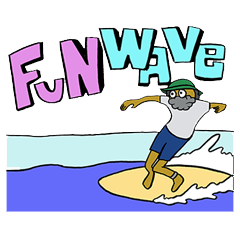 [LINEスタンプ] surf relax day off