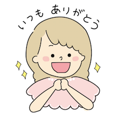 [LINEスタンプ] おえかき女の子